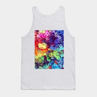 Rainbow Paper Roses Tank Top